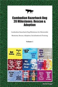 Cambodian Razorback Dog 20 Milestones