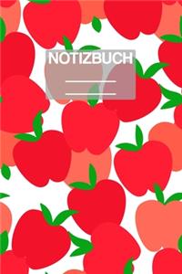Notizbuch A5 Muster Apfel