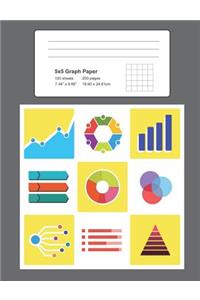 5 x 5 Ruled Graph Paper Composition Book