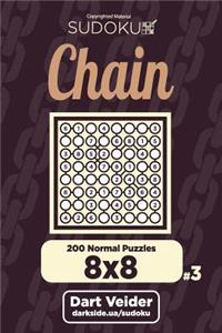 Chain Sudoku - 200 Normal Puzzles 8x8 (Volume 3)