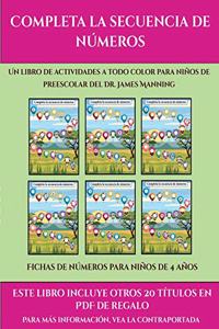 Fichas de números para niños de 4 años (Completa la secuencia de números)