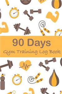 90 Days Gym Training Log Book