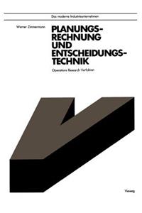 Planungsrechnung Und Entscheidungstechnik