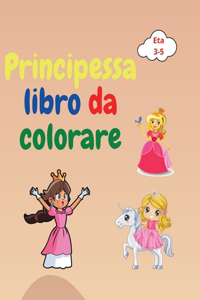 Principessa libro da colorare