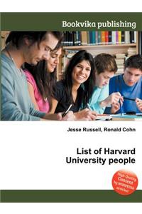 List of Harvard University People