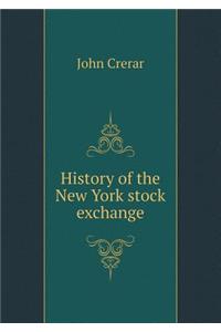 History of the New York Stock Exchange