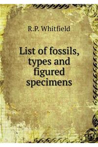 List of Fossils, Types and Figured Specimens