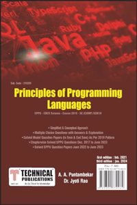 Principles of Programming Languages for SPPU 19 Course (SE - IV - Comp. - 210255)