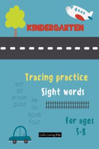 Kindergarten tracing practice sight words