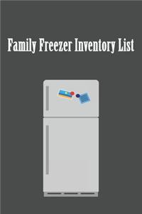 Family Freezer Inventory List