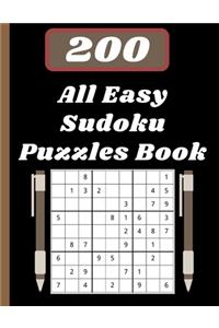 200 All Easy Sudoku Puzzles Book