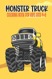 Monster Truck Coloring Book for Kids Ages 4-8