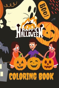 Boo! Boo! Happy Halloween coloring book