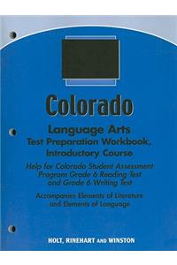 Colorado Language Arts Test Preparation Workbook, Introductory Course: Help for Colorado Student Assessment Program Grade 6 Reading Test and Grade 6 Writing Test