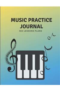 Music Practice Journal - Assignment Book & Log Notebook for Music Teachers