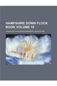 Hampshire Down Flock Book Volume 16