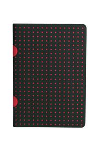 Black on Red / Black on Red Paper-Oh Cahier Circulo B7 Unlined