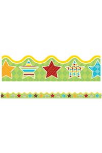 Hipster Hip-Stars Scalloped Borders