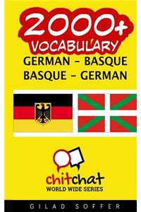 2000+ German - Basque Basque - German Vocabulary