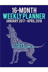 2017-2018 Weekly Planner - Wordcloud Bloodhound