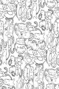 Color My Cover Cat Journal - Playful Cats