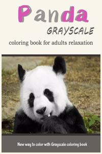 Panda GrayScale Coloring Book for Adults Relaxation