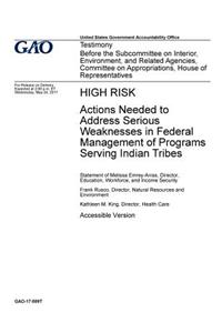 High risk, actions needed to address serious weaknesses in federal management of programs serving Indian tribes