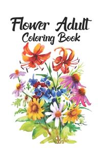 Flower Adult Coloring Book