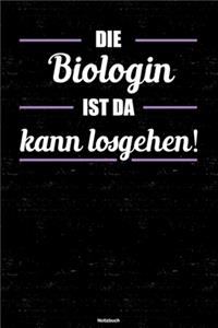Die Biologin ist da kann losgehen! Notizbuch