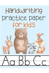 Handwriting Practice Paper for Kids