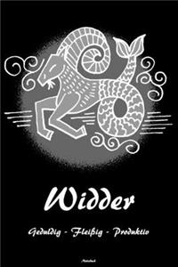 Widder Geduldig - Fleißig - Produktiv Notizbuch