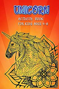 Unicorn Activity Book for Kids Ages 4-8
