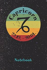 Vintage Zodiac Capricorn Notebook