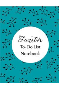Janitor To Do List Notebook