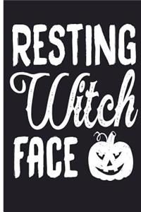 Resting Witch Face: Halloween Journal 6 x 9, 120 Page Blank Lined Paperback Journal/Notebook