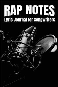 Rap Notes - Lyric Journal for Songwriters