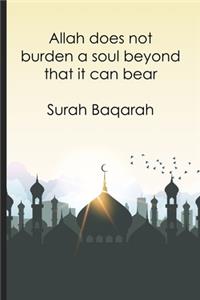 Allah does not burden a soul beyond that it can bear ? Surah Baqarah ? V 286