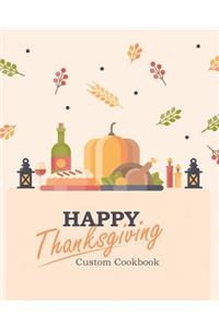 Happy Thanksgiving Custom Cookbook