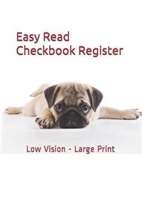 Easy Read Checkbook Register