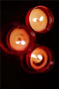 Three Lit Tea Light Candles Journal