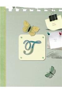 Monogrammed T Dot Grid Bullet Journal