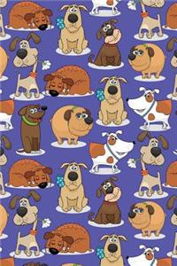 Bullet Journal Notebook for Dog Lovers Funny Dogs Pattern 5