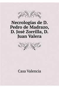 Necrologías de D. Pedro de Madrazo, D. José Zorrilla, D. Juan Valera