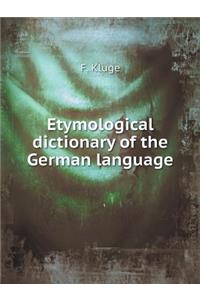 Etymological Dictionary of the German Language