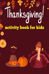 Thanksgiving Activity Book For Kids