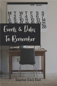 Events and Dates to Remember