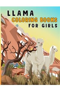 llama coloring books for girls