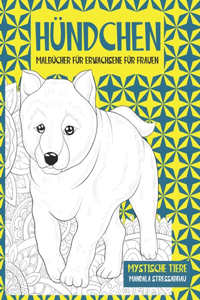Malbücher für Erwachsene für Frauen - Mandala Stressabbau - Mystische Tiere - Hündchen