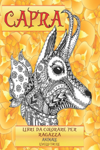 Libri da colorare per ragazza - Livello facile - Animale - Capra