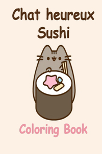 Chat heureux sushi